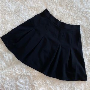 Black Pleated Circle Skirt